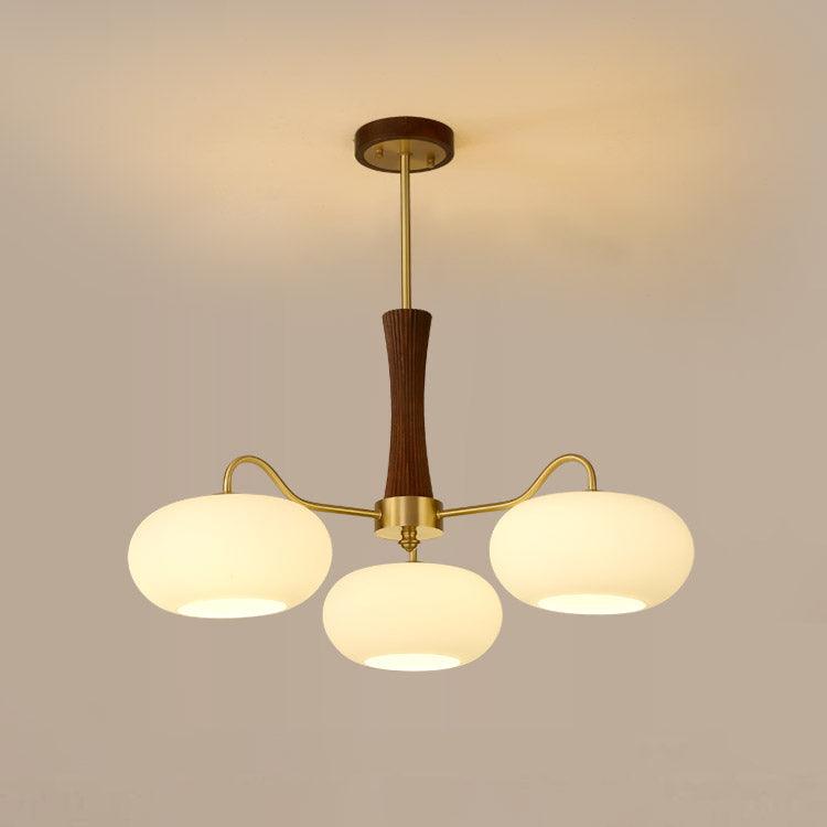 Brass Wooden Persimmon Chandelier - DEPRIMO