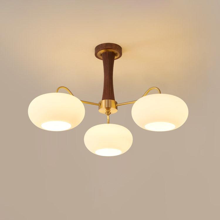 Brass Wooden Persimmon Chandelier - DEPRIMO