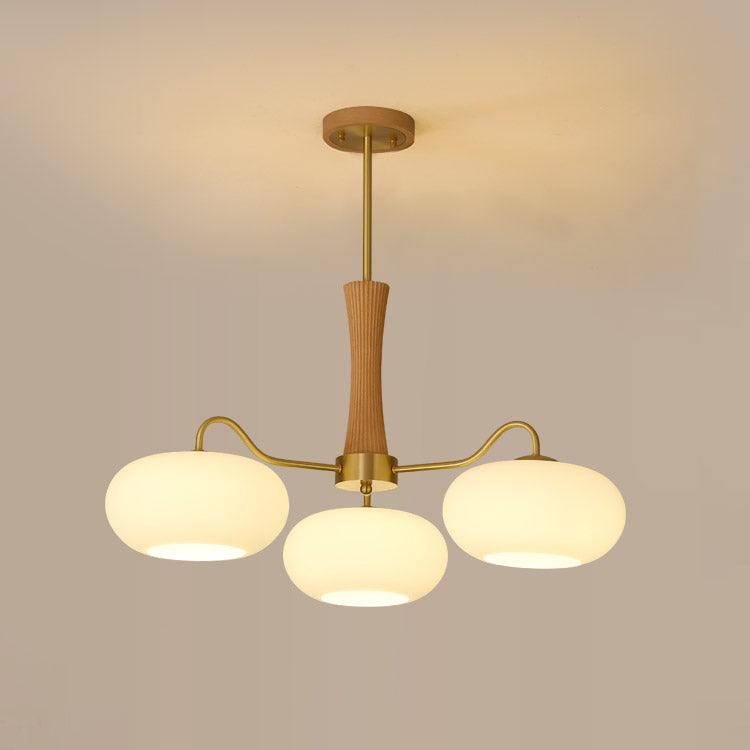 Brass Wooden Persimmon Chandelier - DEPRIMO