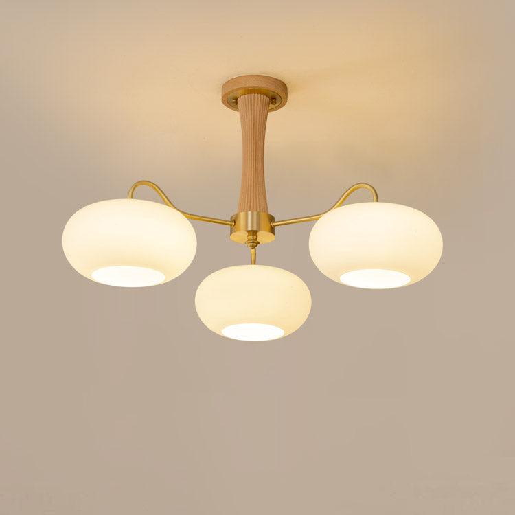 Brass Wooden Persimmon Chandelier - DEPRIMO