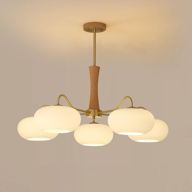 Brass Wooden Persimmon Chandelier - DEPRIMO