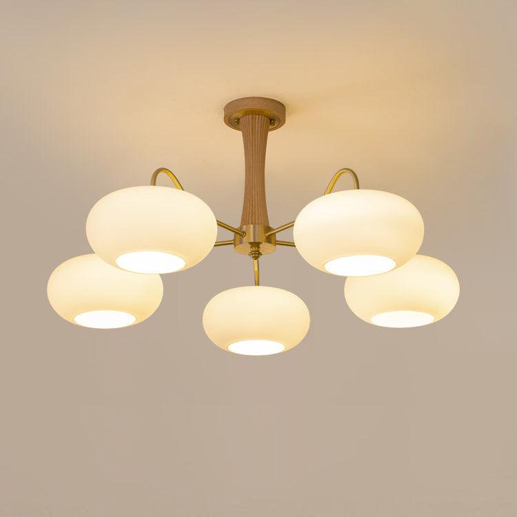 Brass Wooden Persimmon Chandelier - DEPRIMO