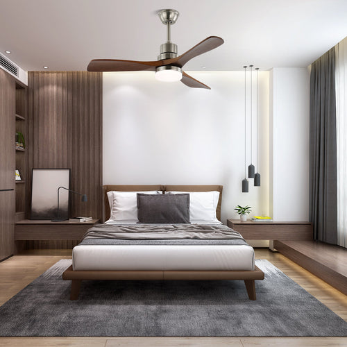 Стельовий вентилятор Breeze Master Wooden 48"/52" з підсвічуванням
