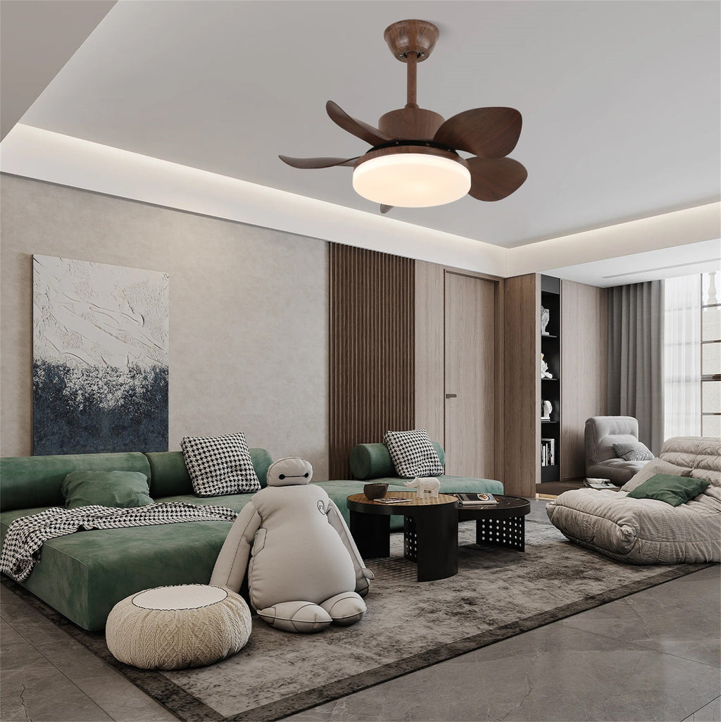 Стельовий вентилятор Terra Walnut із підсвіткою