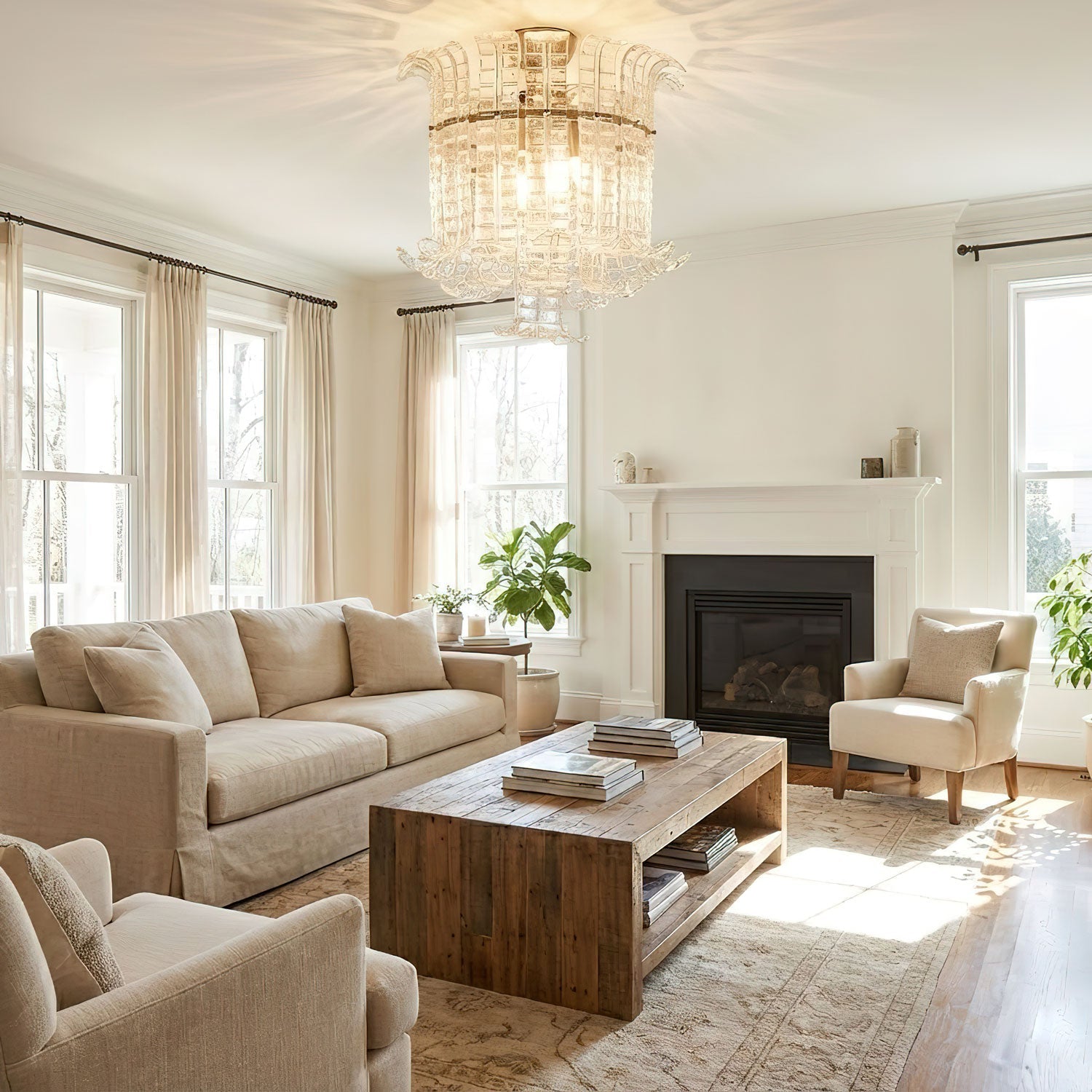Calista Murano Glass Ceiling Lamp
