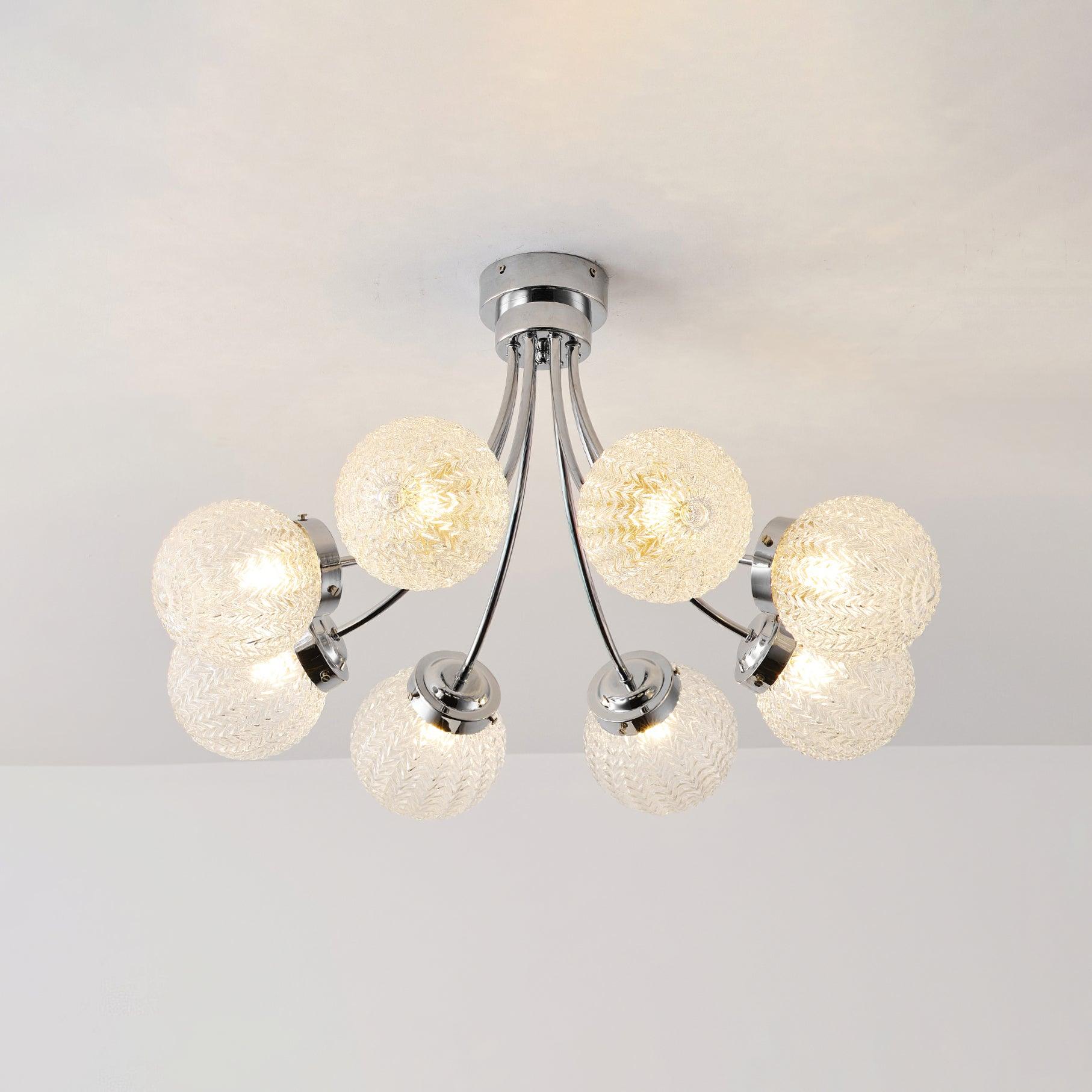 Carved Glass Ceiling Lamp - Vakkerlight