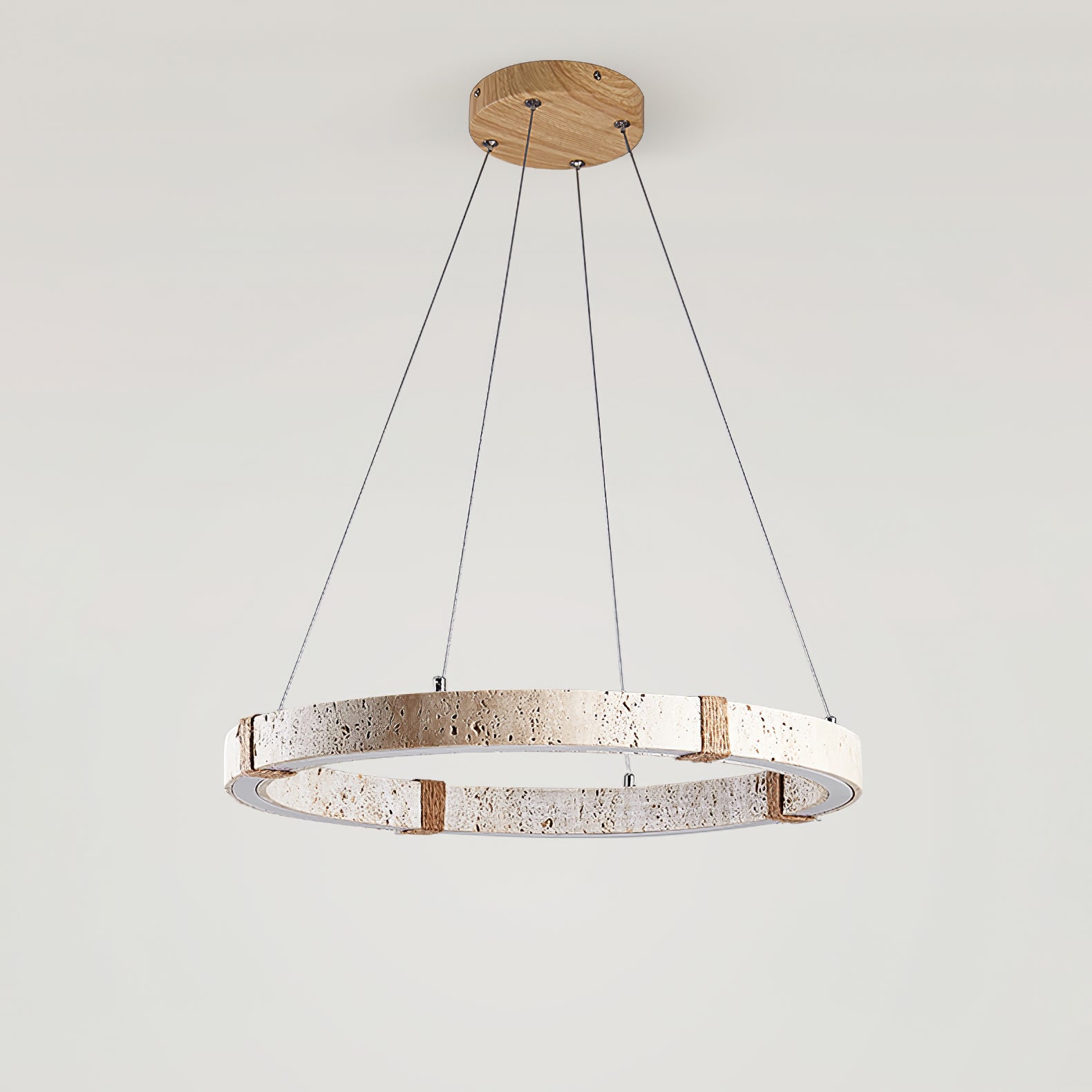Circle Travertine Pendant Lamp - DEPRIMO