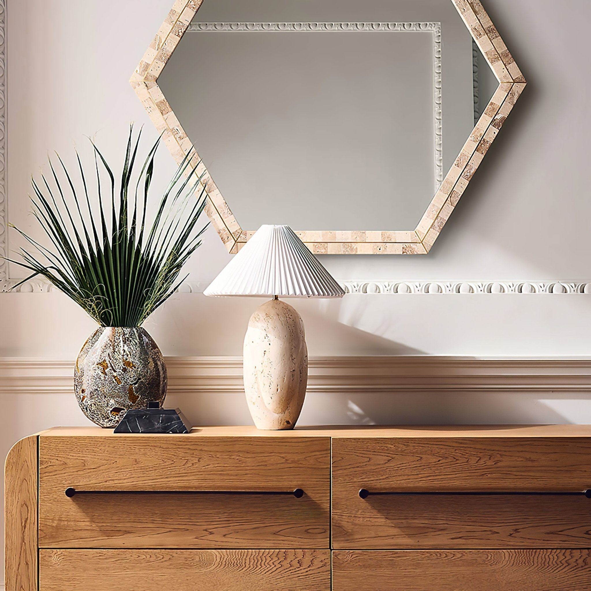 Cirra Travertine Table Lamp