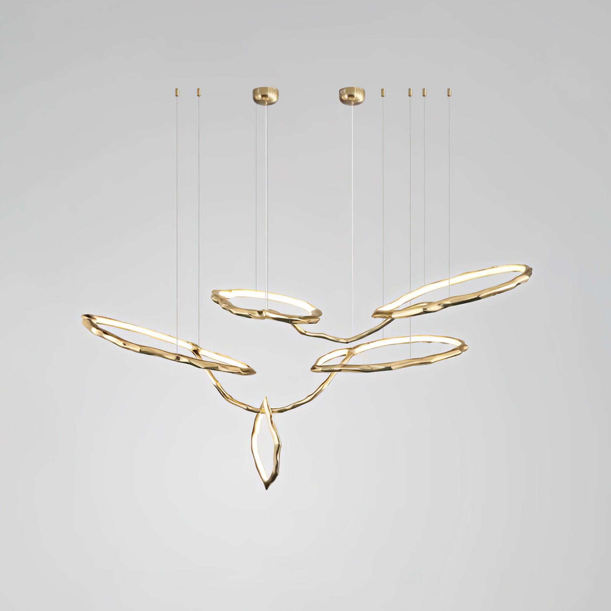 Cloud Rings Series Brass Chandelier - DEPRIMO