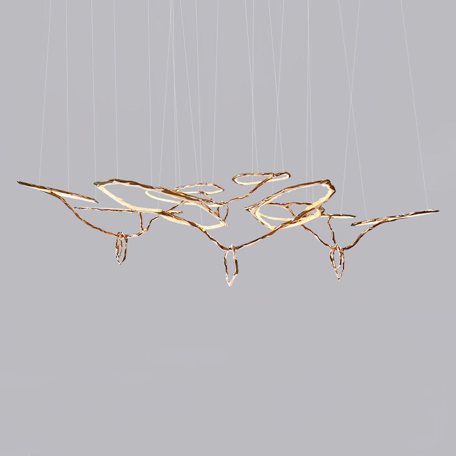 Cloud Rings Series Brass Chandelier - DEPRIMO