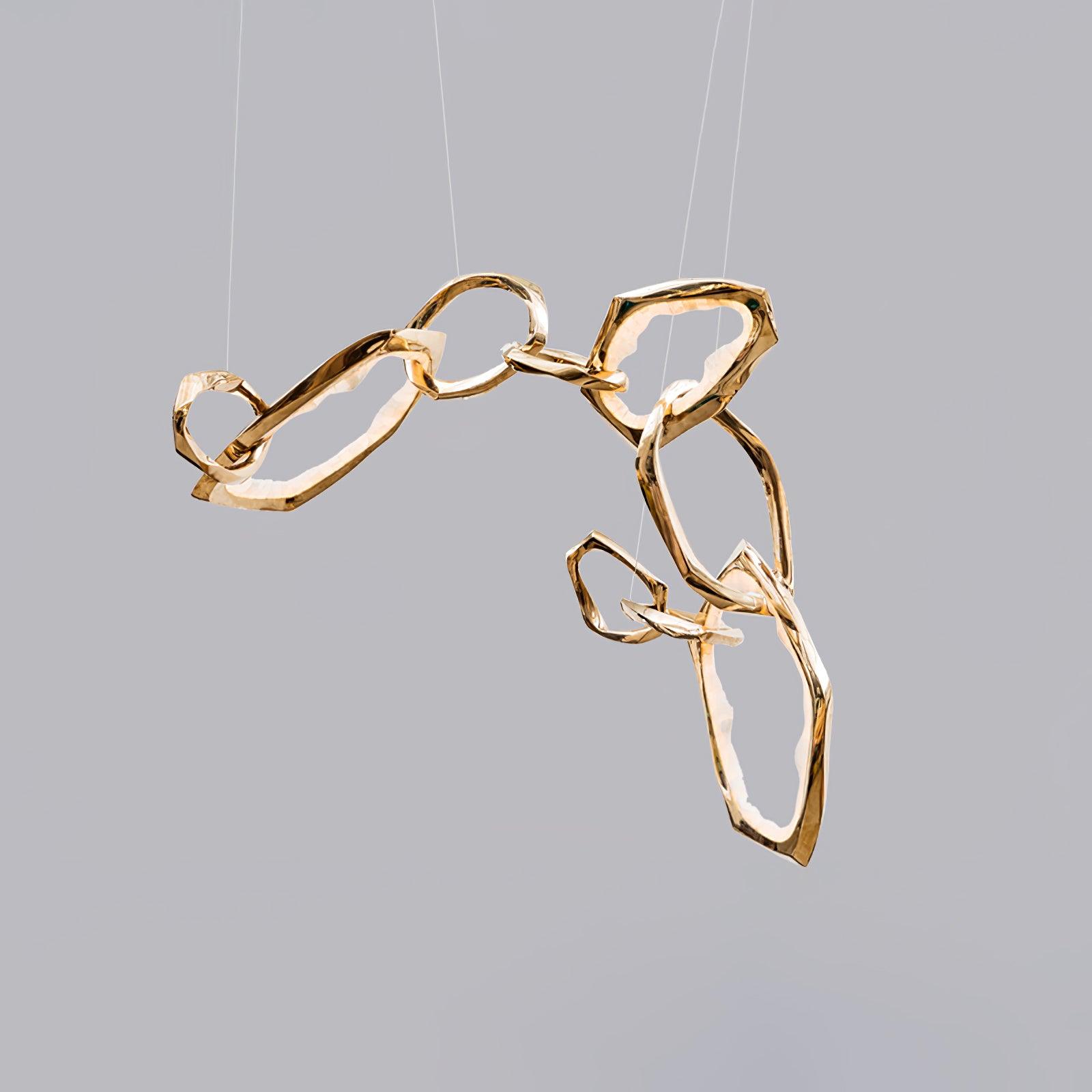 Cloud Rings Series Brass Chandelier - DEPRIMO