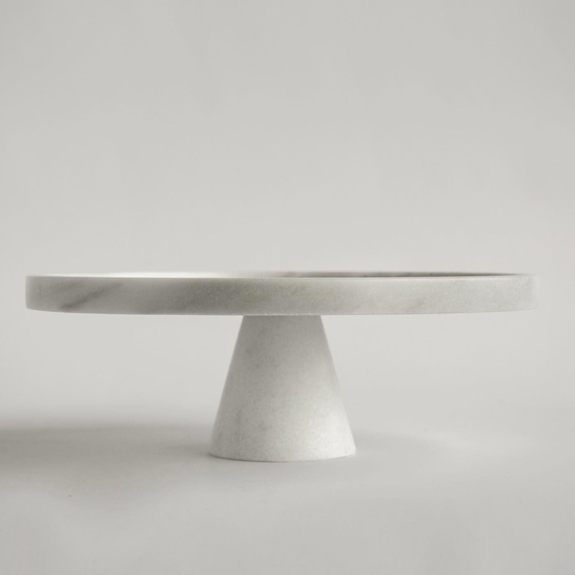Crimson Marquina Marble Pedestal Tray - Vakkerlight