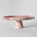 Crimson Marquina Marble Pedestal Tray - Vakkerlight