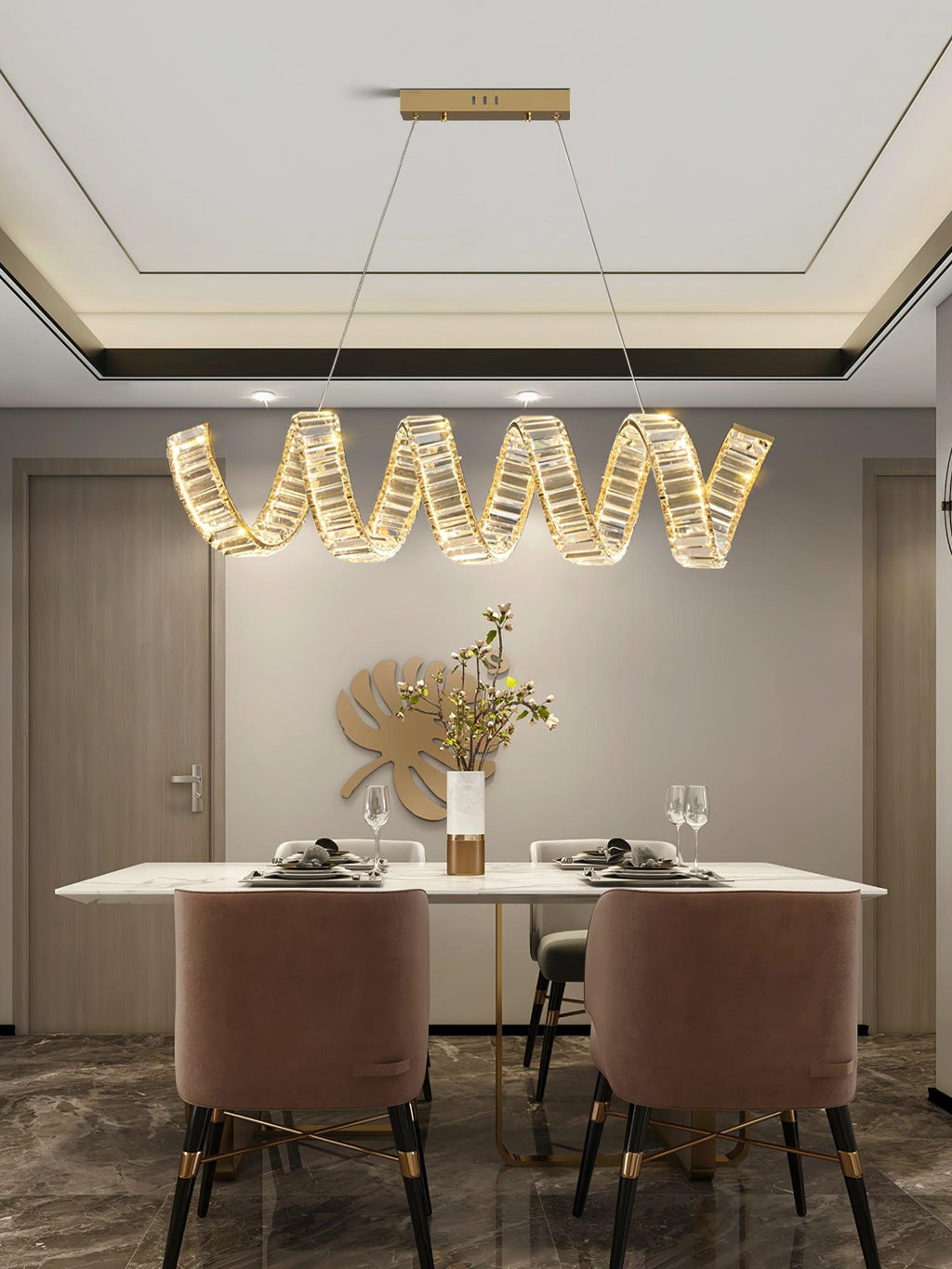 Вигнута світлодіодна люстра