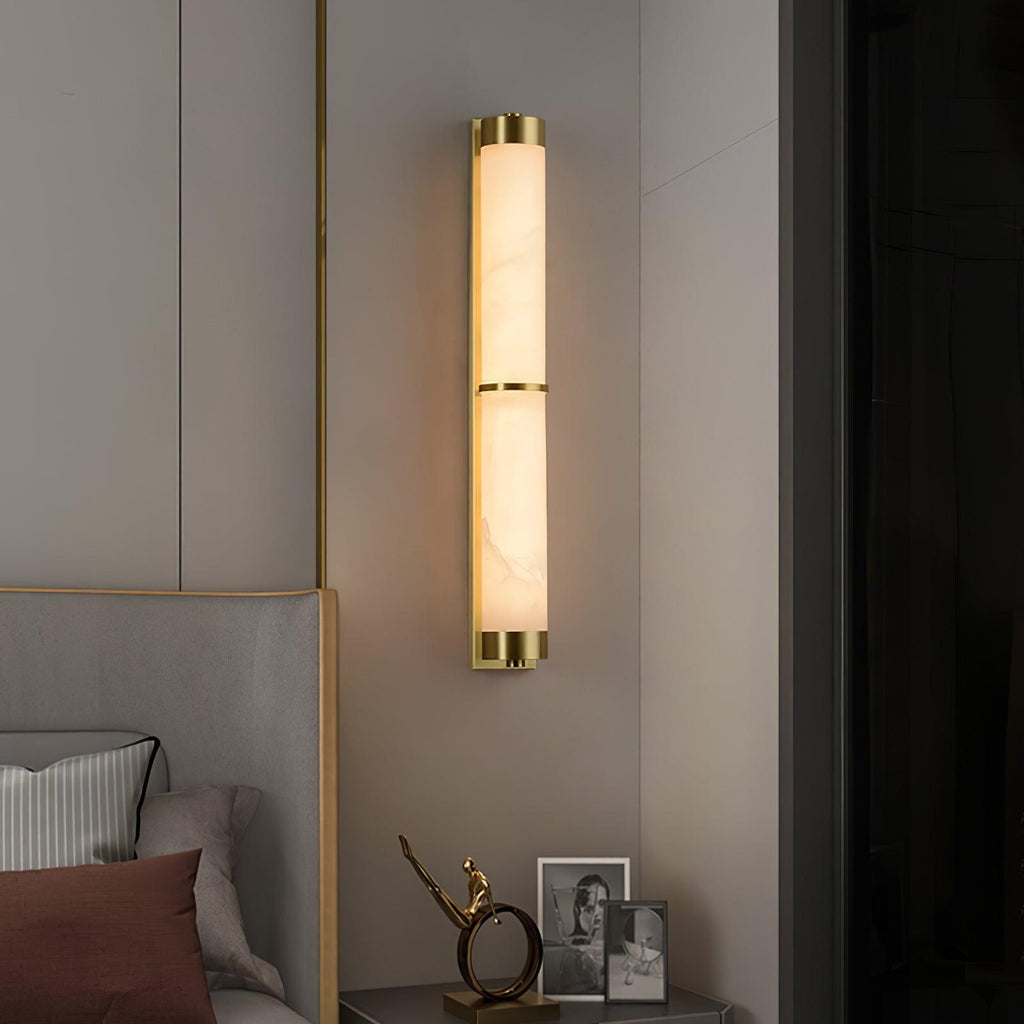 Настінний світильник Cylindra Alabaster Brass
