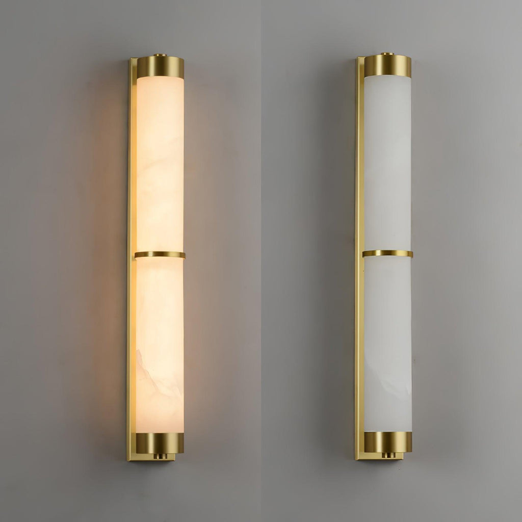 Настінний світильник Cylindra Alabaster Brass
