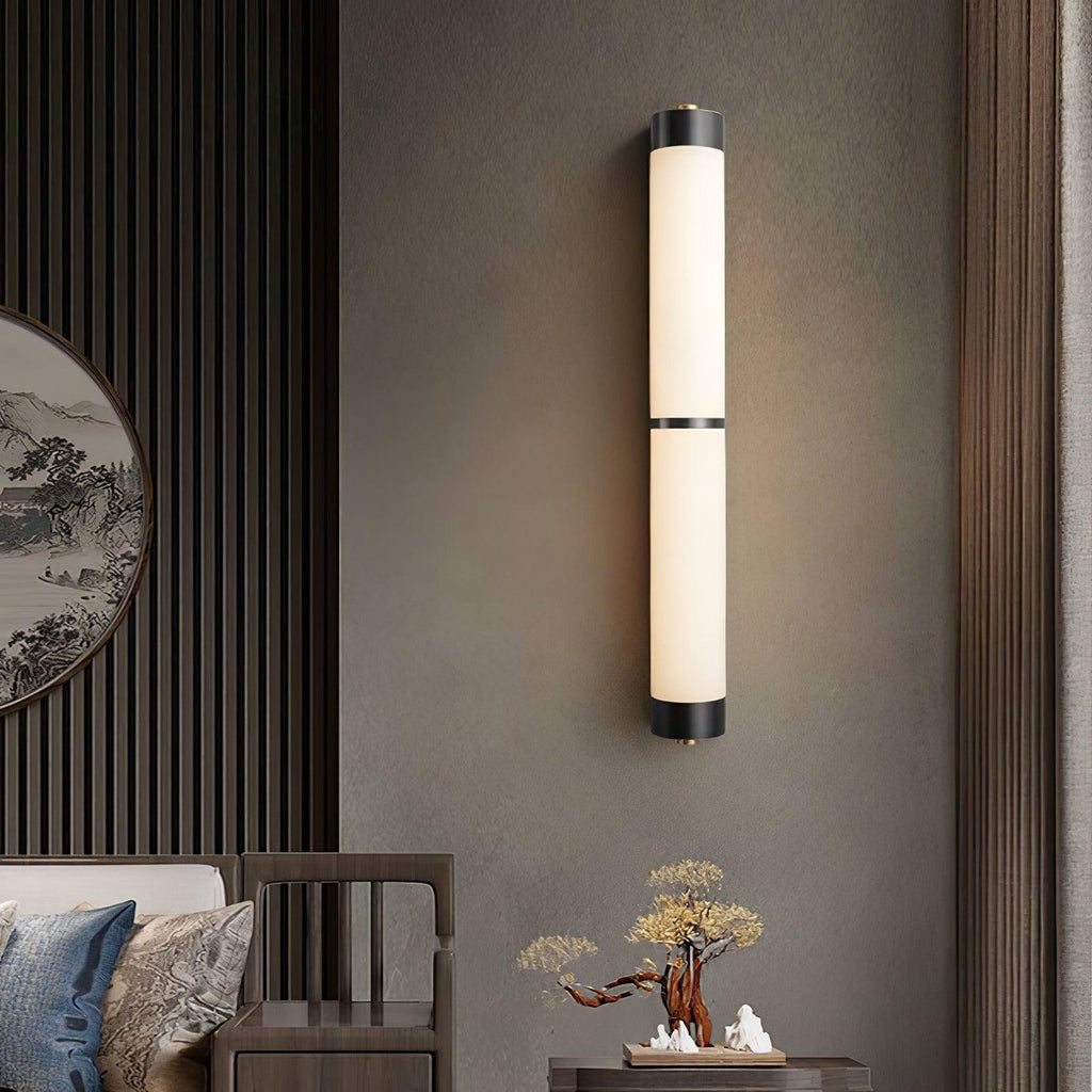 Настінний світильник Cylindra Alabaster Brass