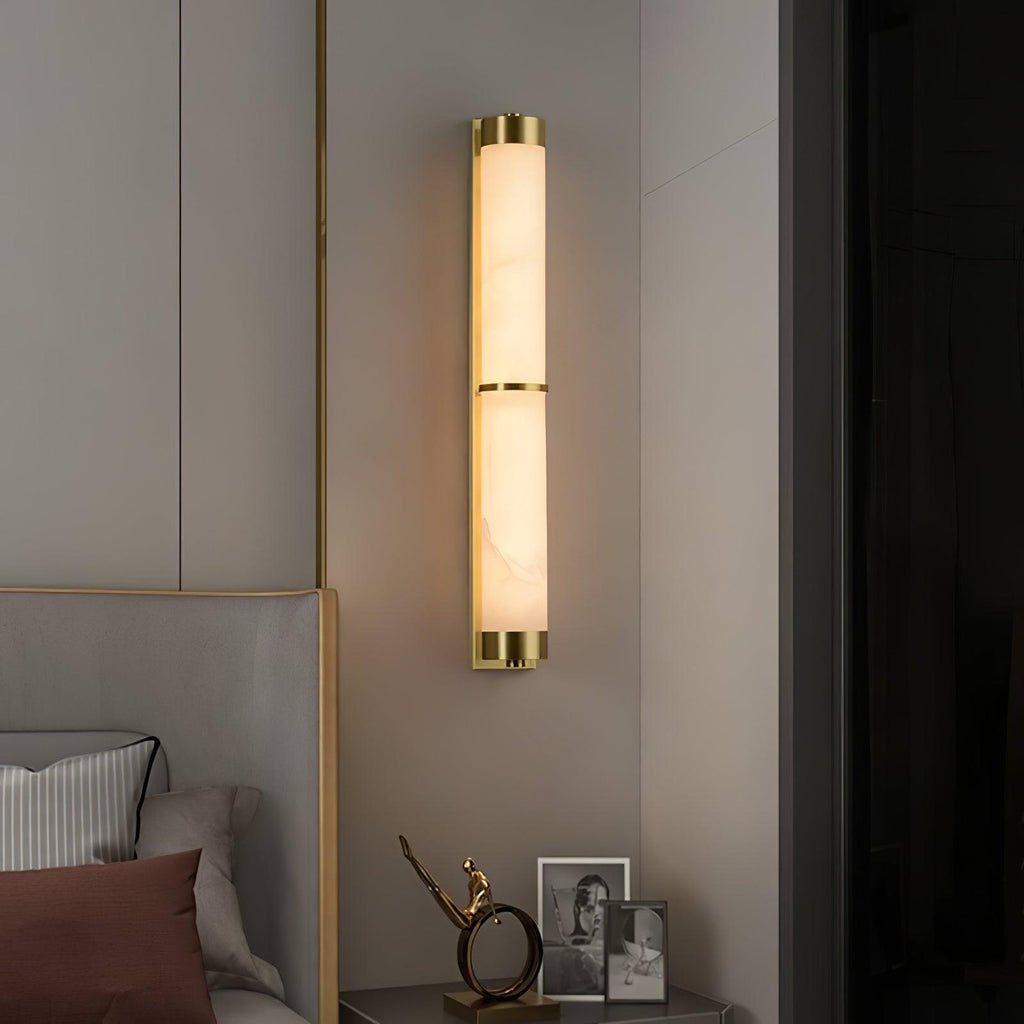 Настінний світильник Cylindra Alabaster Brass