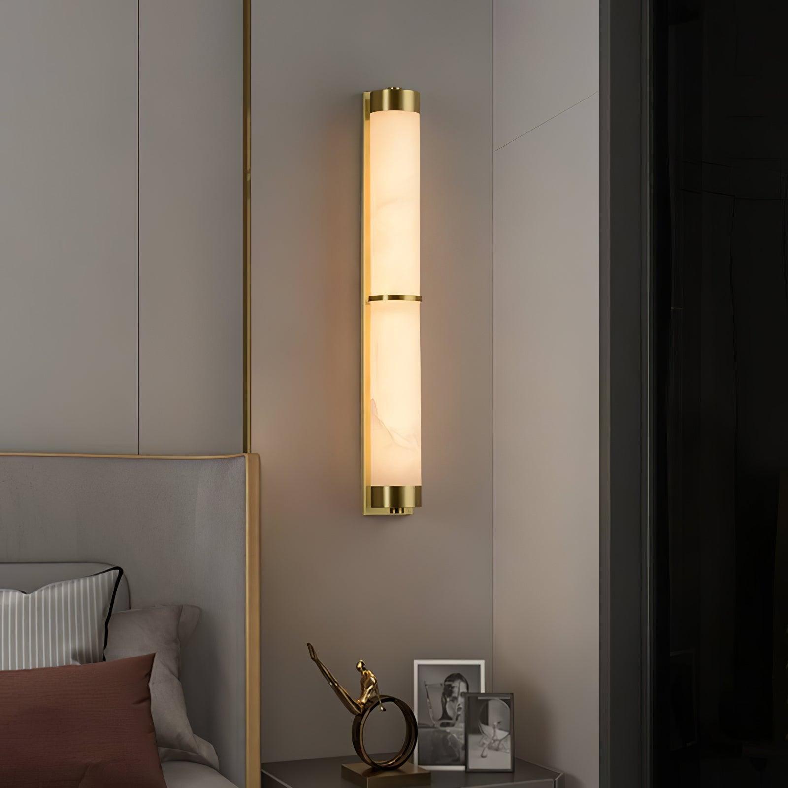 Настінний світильник Cylindra Alabaster Brass