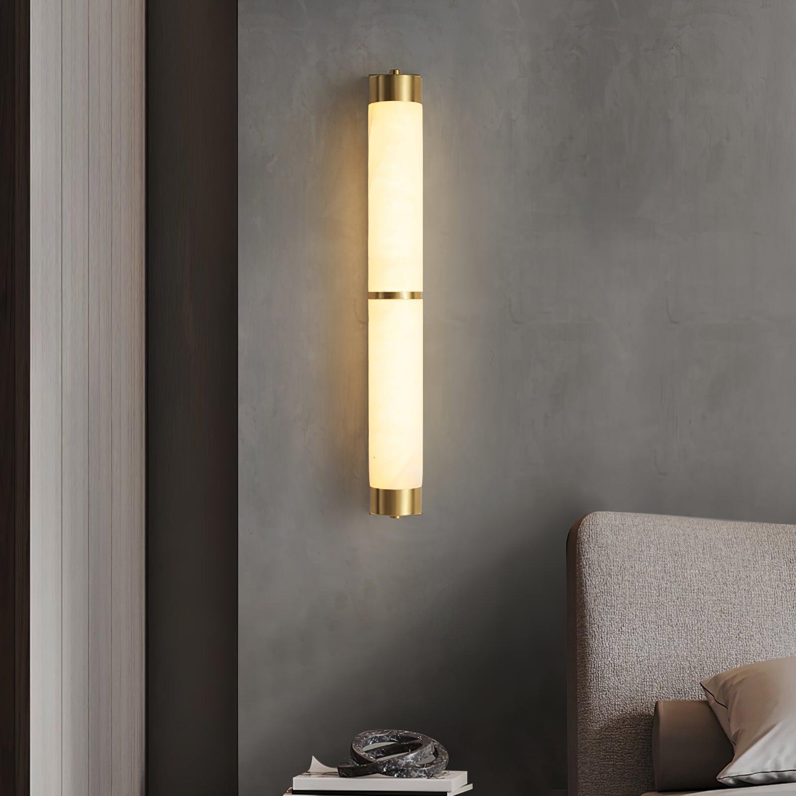 Настінний світильник Cylindra Alabaster Brass