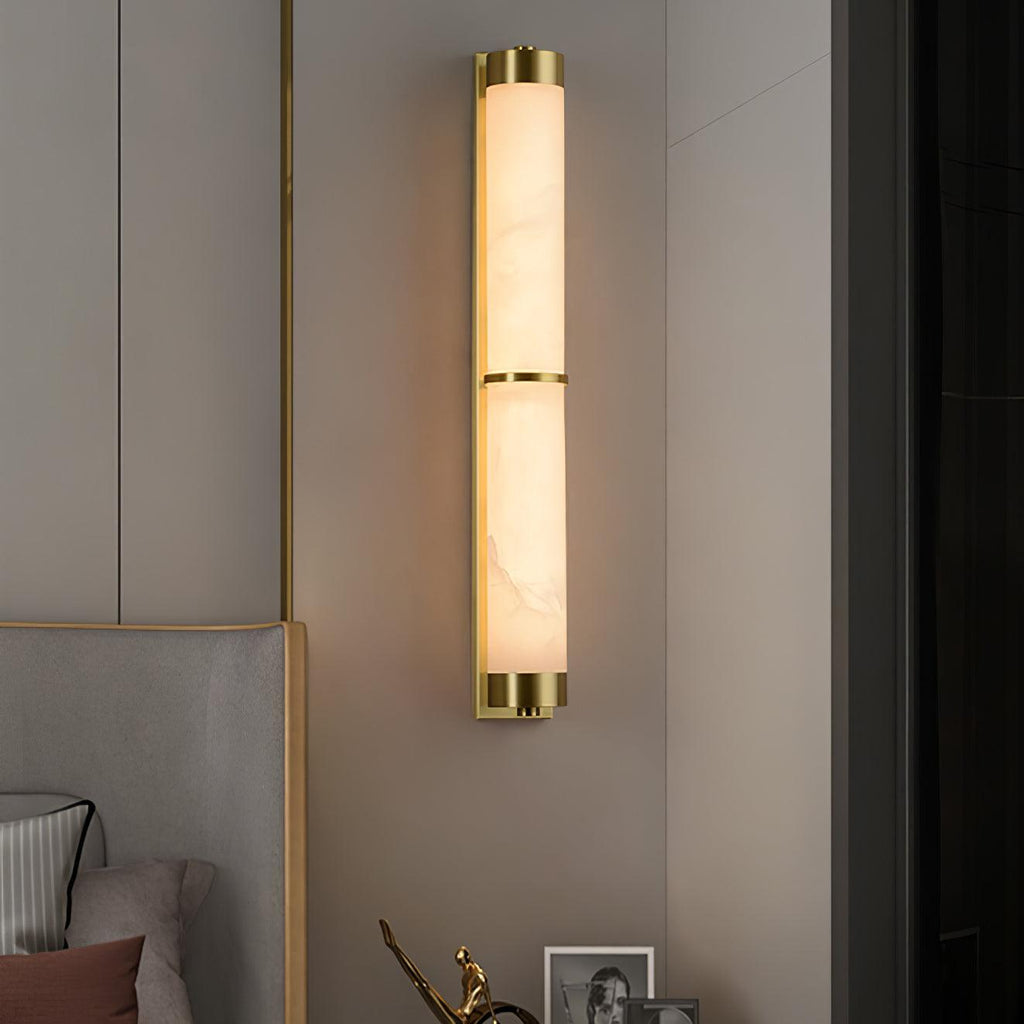 Настінний світильник Cylindra Alabaster Brass