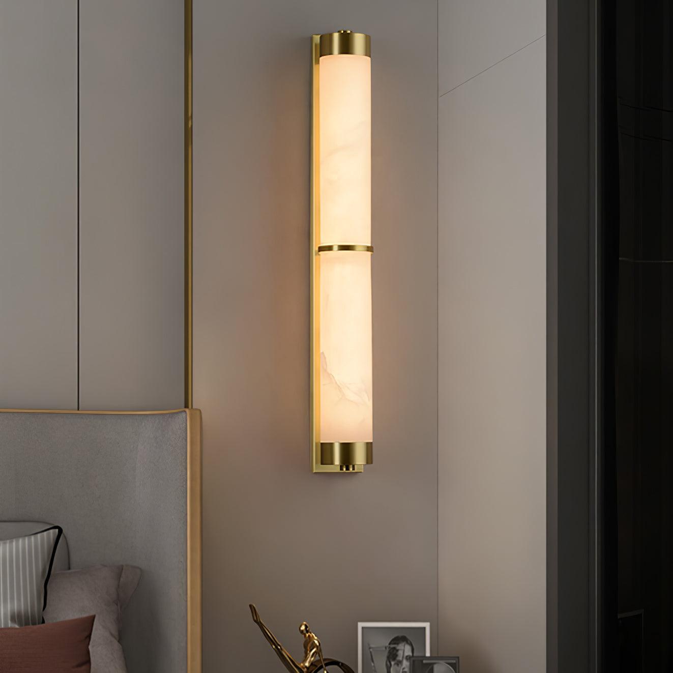 Настінний світильник Cylindra Alabaster Brass