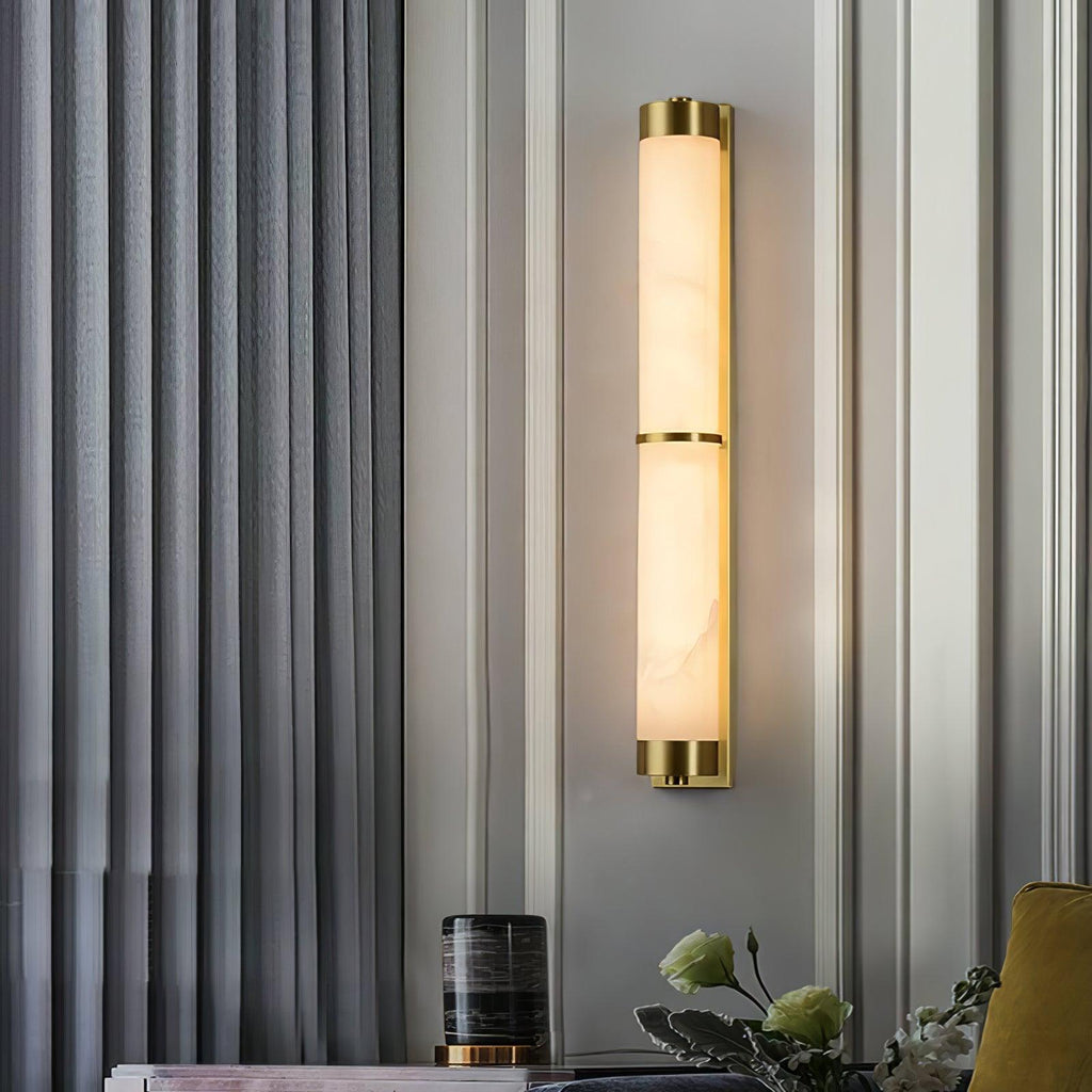 Настінний світильник Cylindra Alabaster Brass
