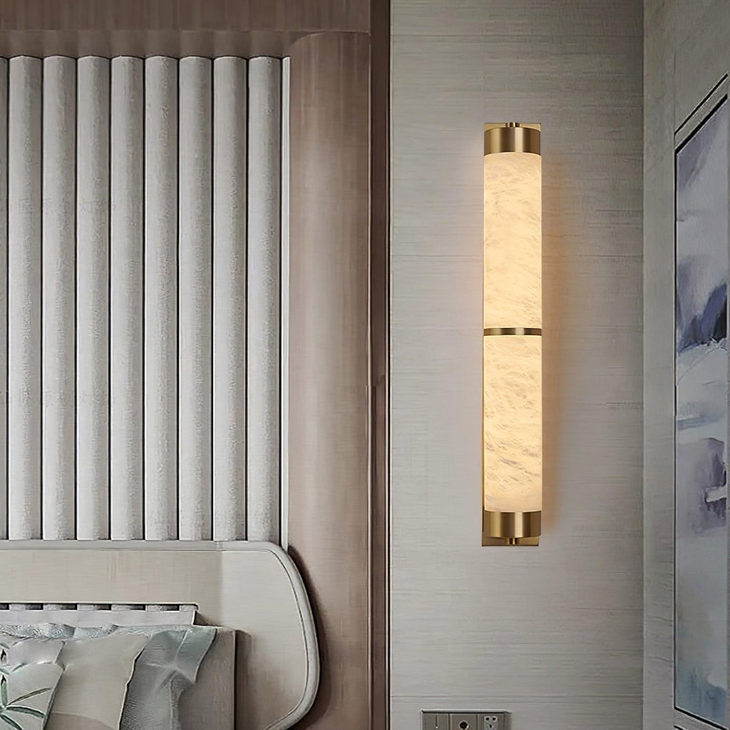 Настінний світильник Cylindra Alabaster Brass