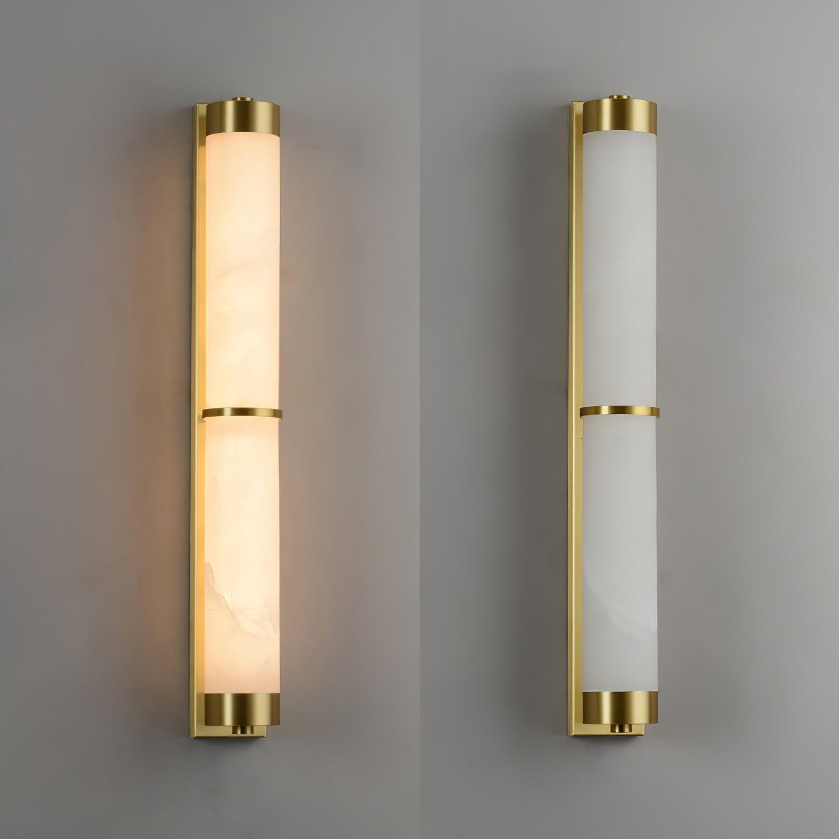 Настінний світильник Cylindra Alabaster Brass