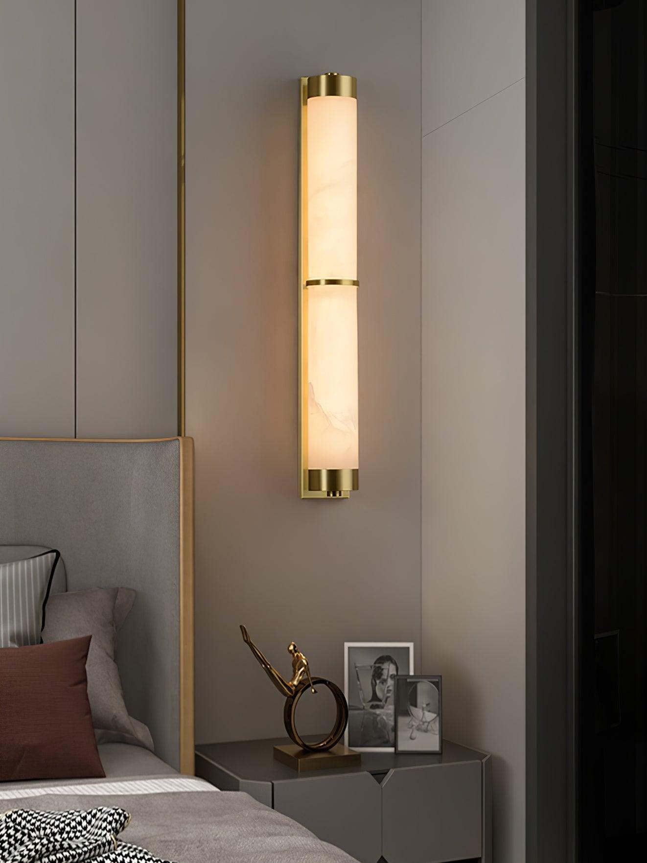 Настінний світильник Cylindra Alabaster Brass