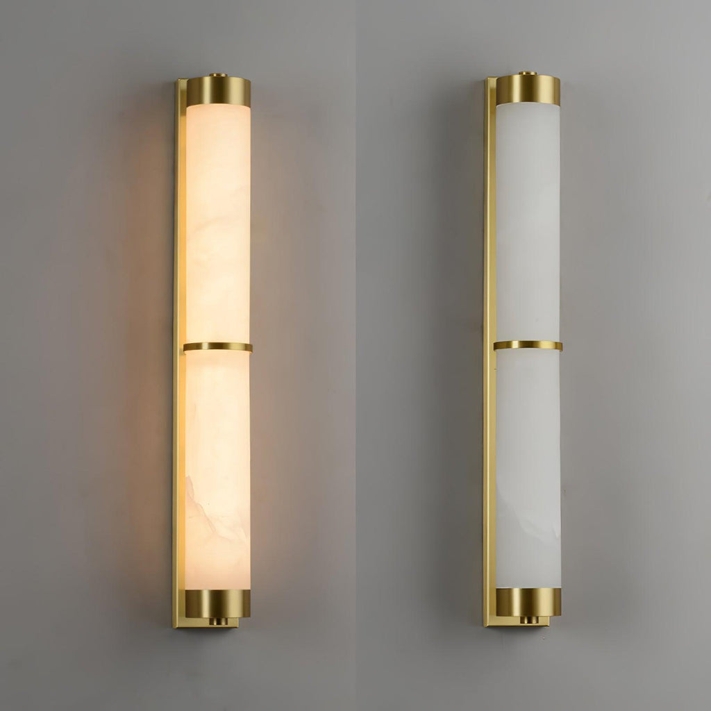 Настінний світильник Cylindra Alabaster Brass