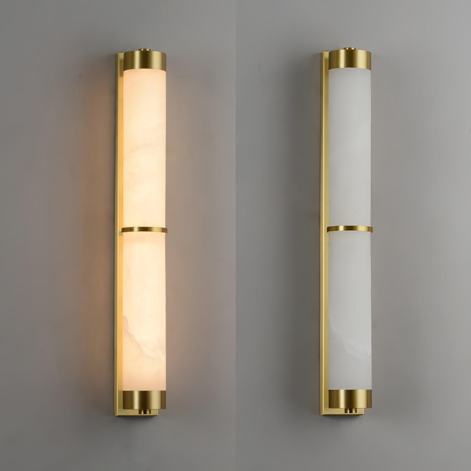 Настінний світильник Cylindra Alabaster Brass