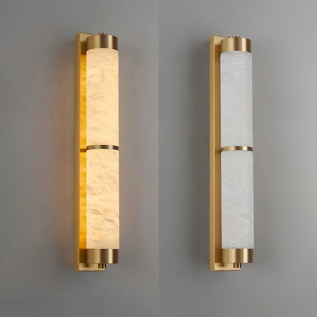 Настінний світильник Cylindra Alabaster Brass