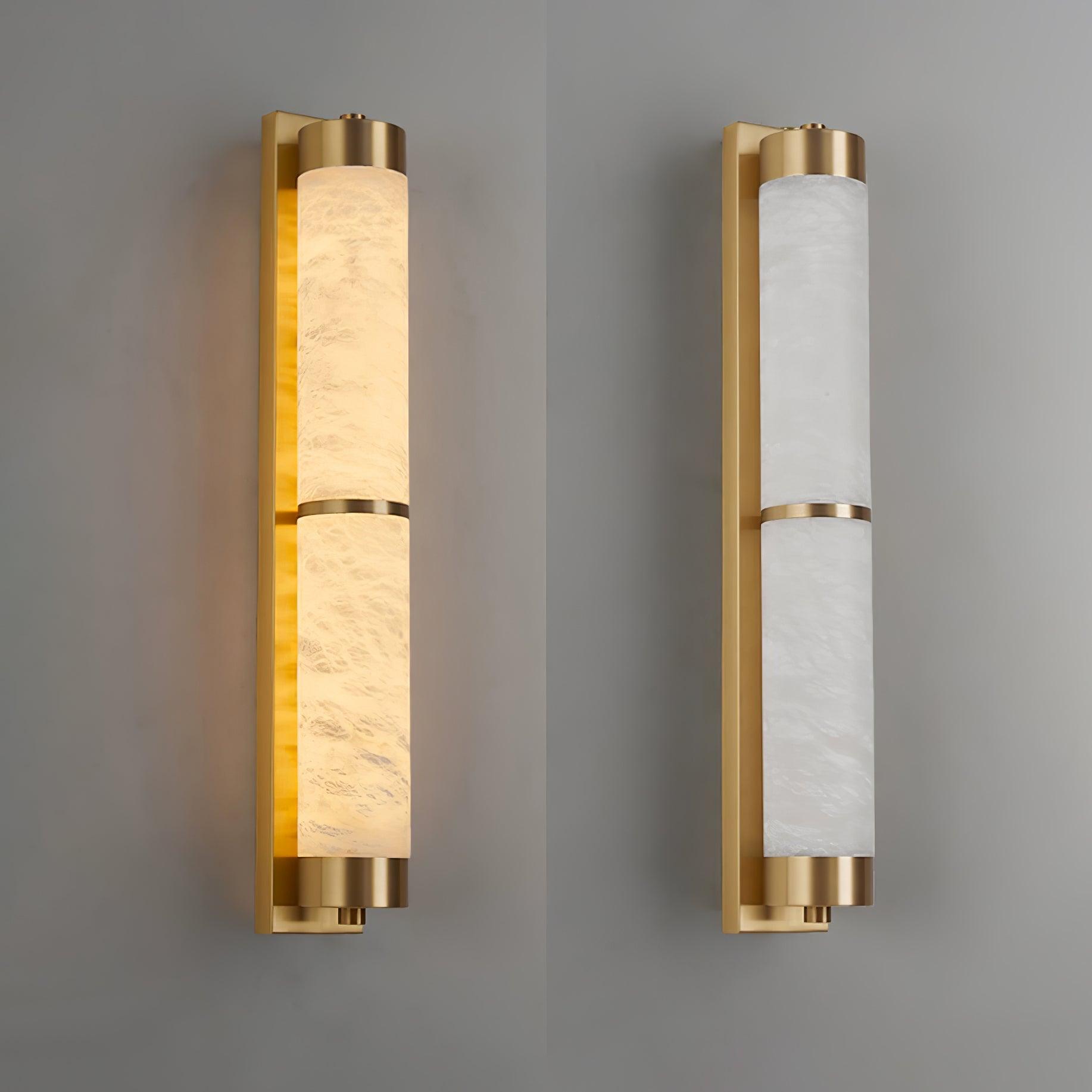 Настінний світильник Cylindra Alabaster Brass