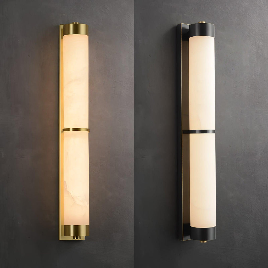Настінний світильник Cylindra Alabaster Brass