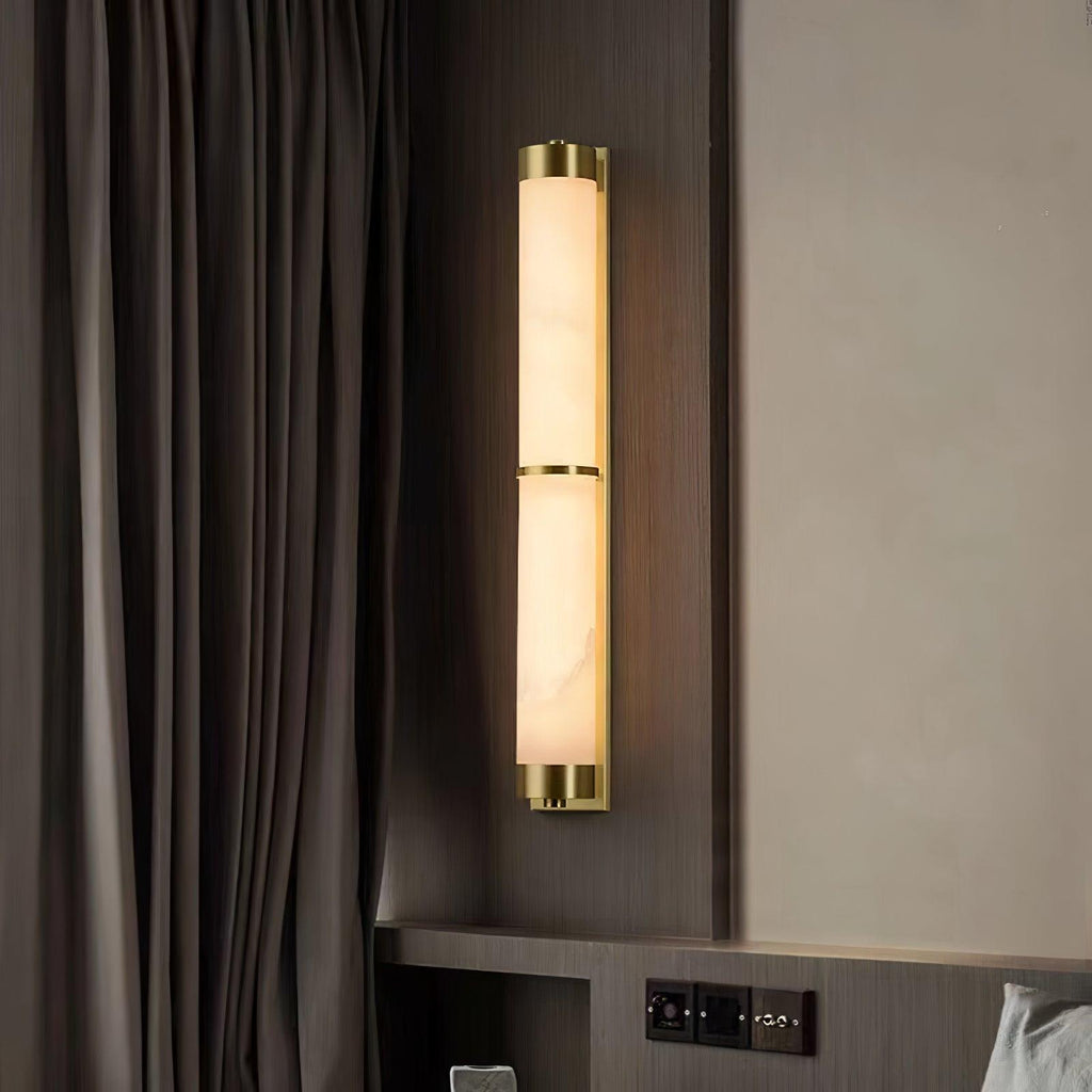 Настінний світильник Cylindra Alabaster Brass