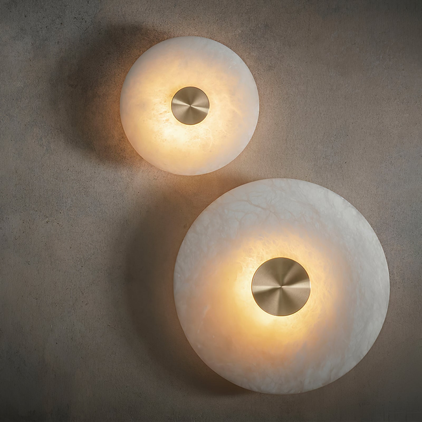 Disc Shaped Alabaster Wall Light - DEPRIMO
