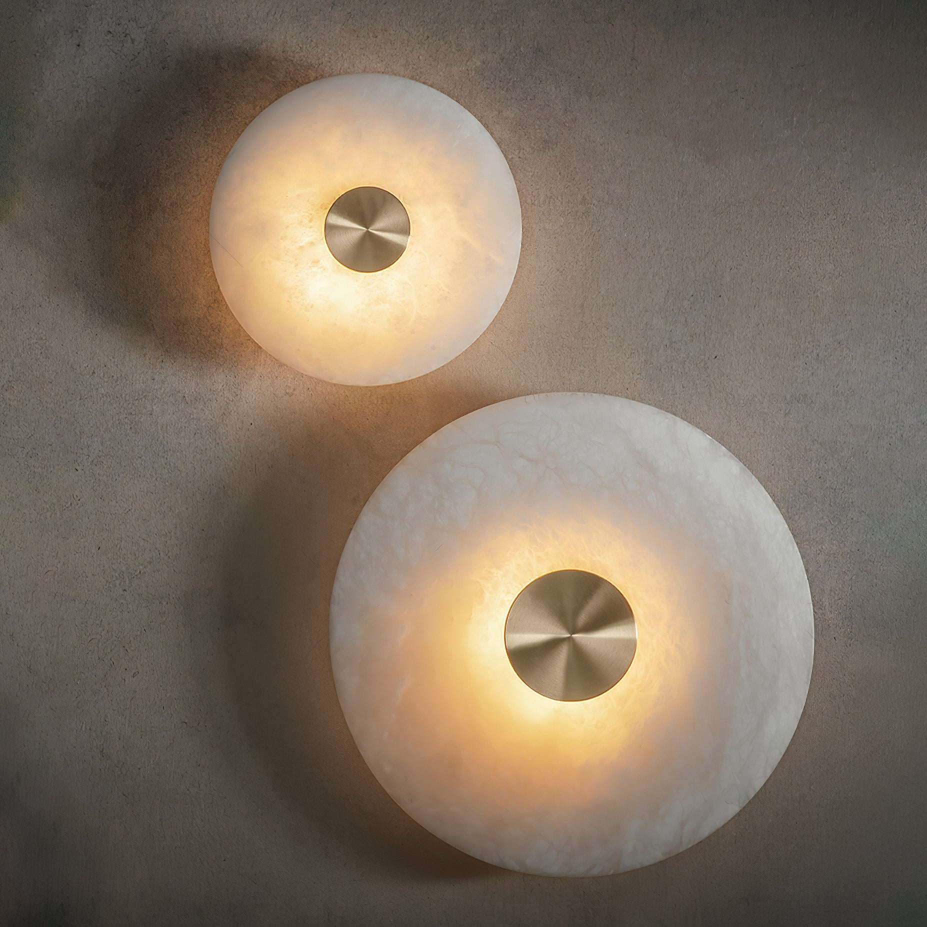 Disc Shaped Alabaster Wall Light - DEPRIMO