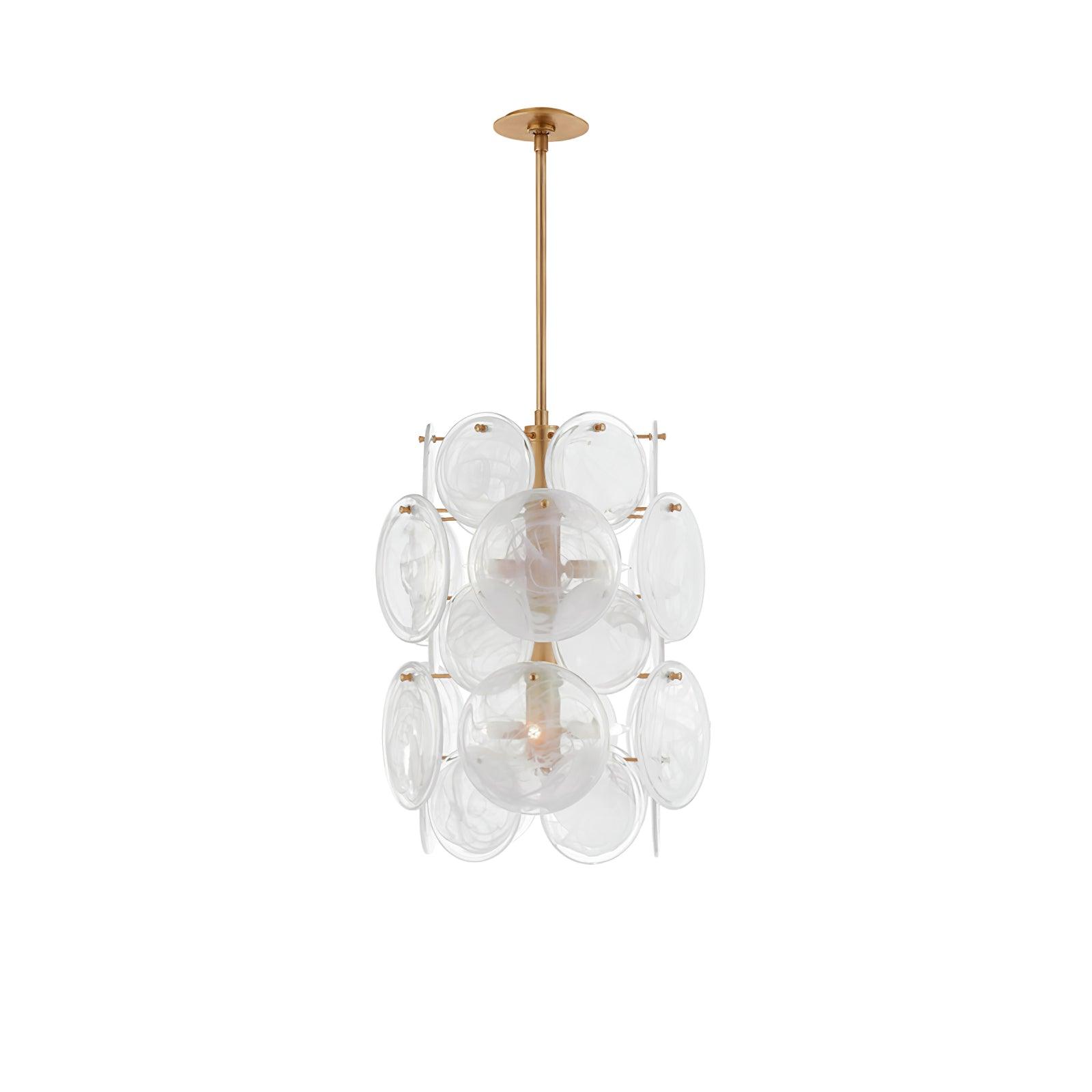 Brass Discs Cascading Chandelier - DEPRIMO