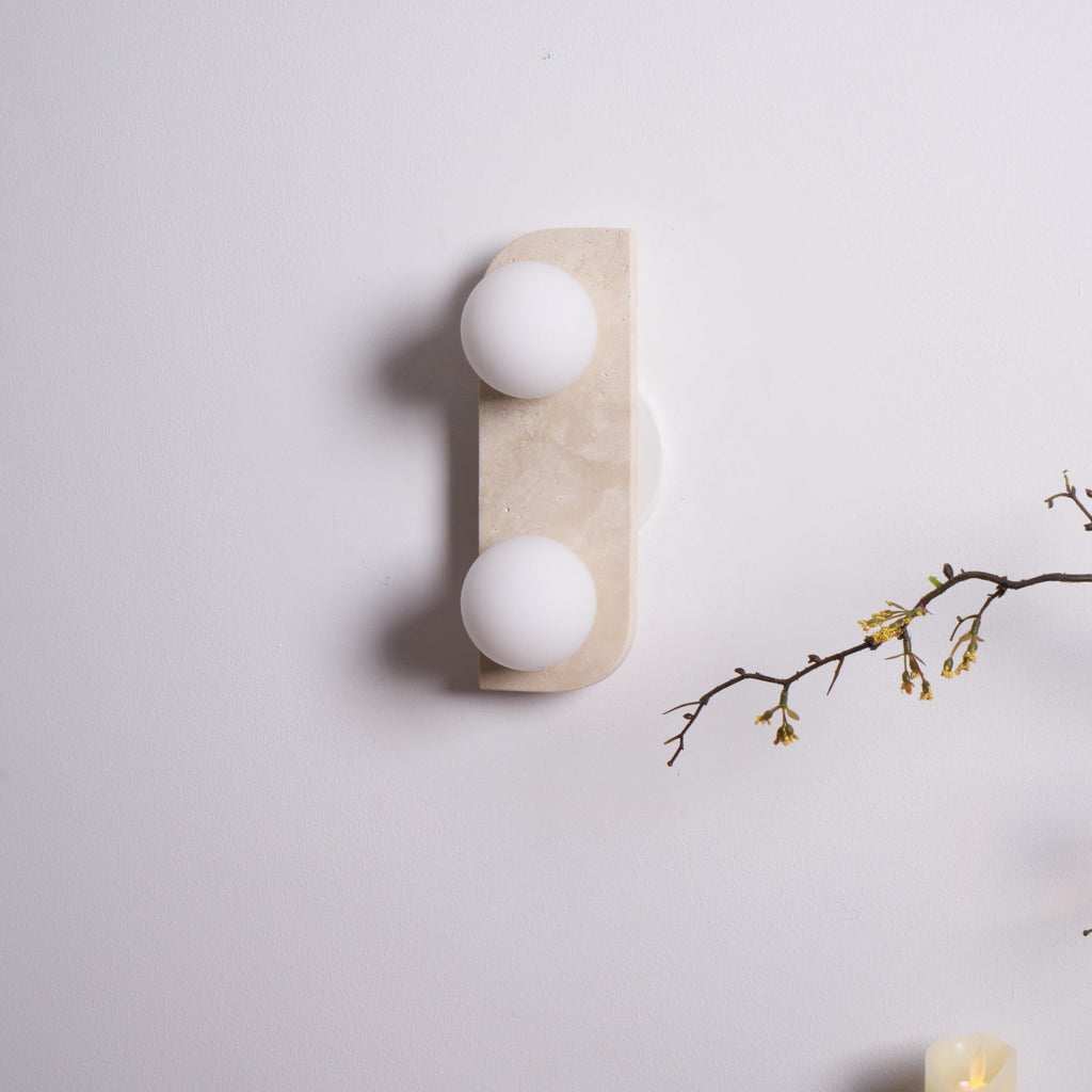 Elysian Travertine Plug-in Wall Light