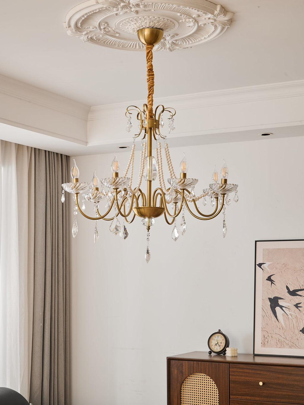 Люстра Evaria Crystal Pearl