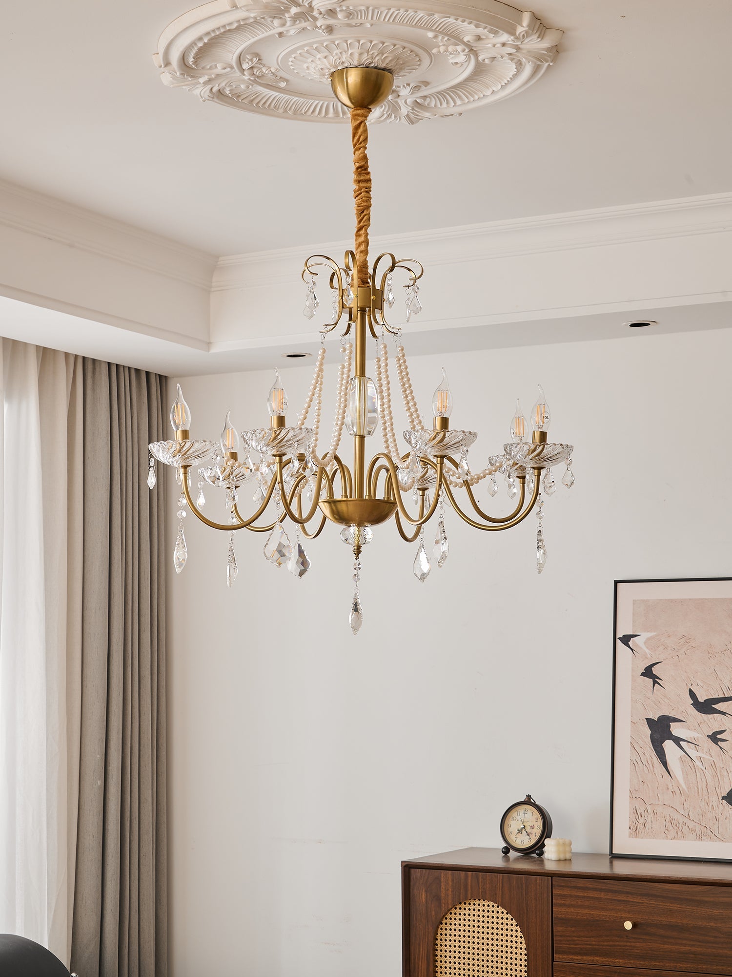 Люстра Evaria Crystal Pearl