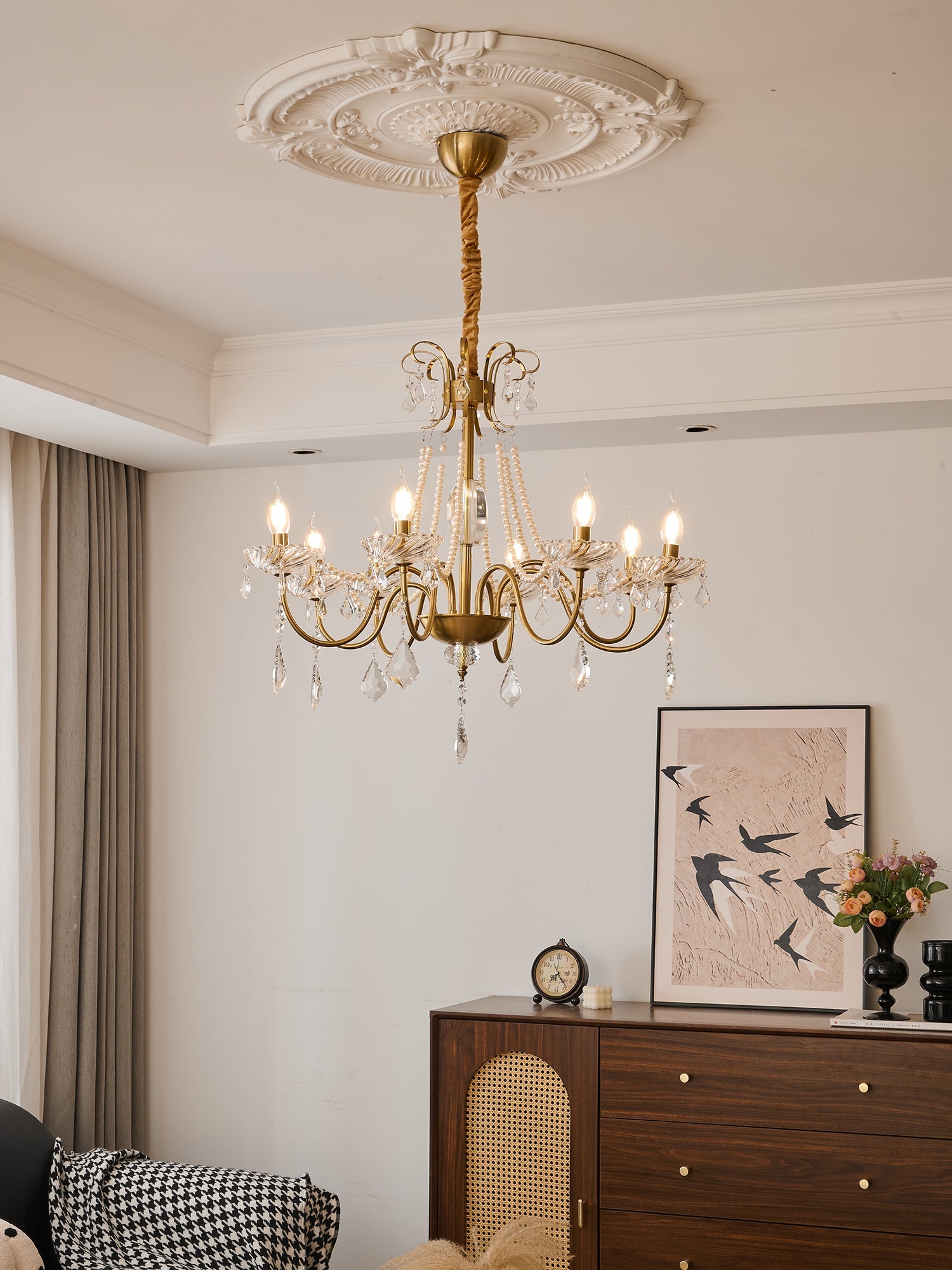 Люстра Evaria Crystal Pearl