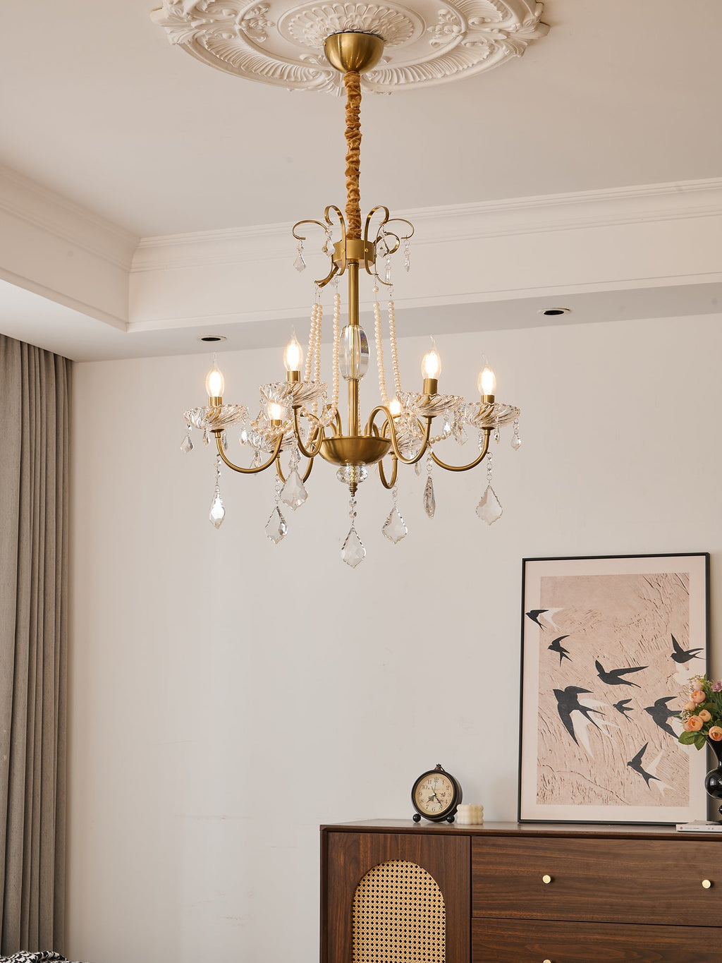 Люстра Evaria Crystal Pearl
