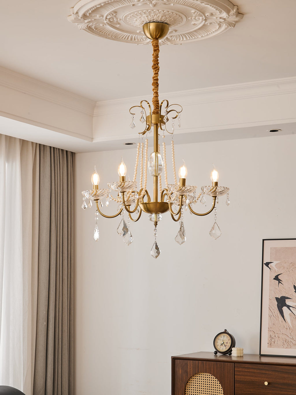 Люстра Evaria Crystal Pearl