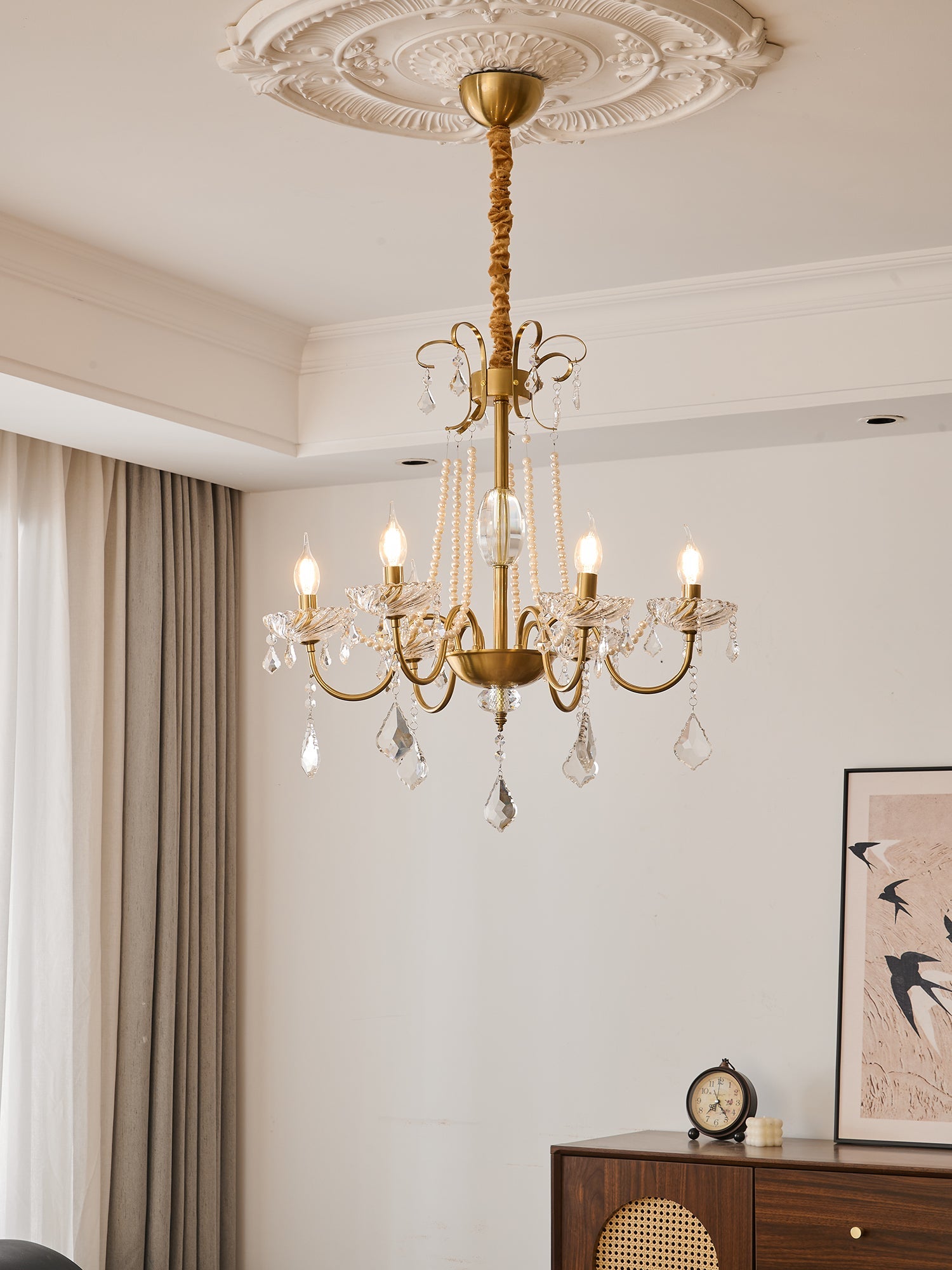 Люстра Evaria Crystal Pearl