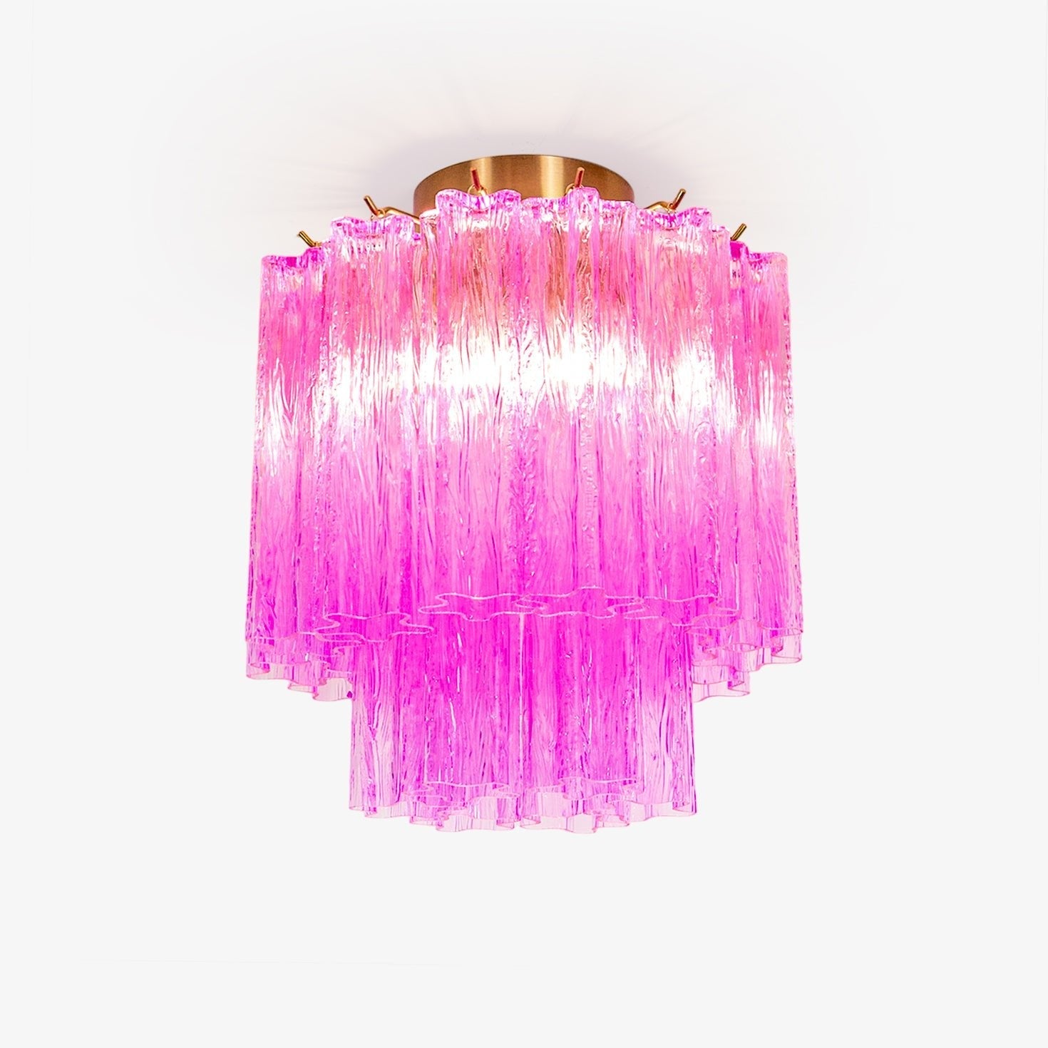 Fiora Rose Red Glass Ceiling Lamp - Vakkerlight