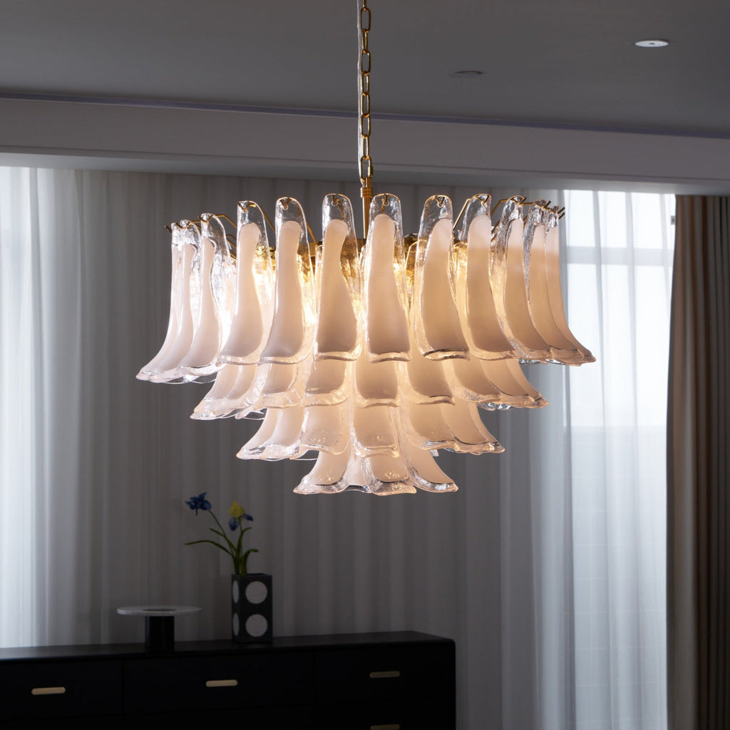 Люстра Fiora из розового стекла