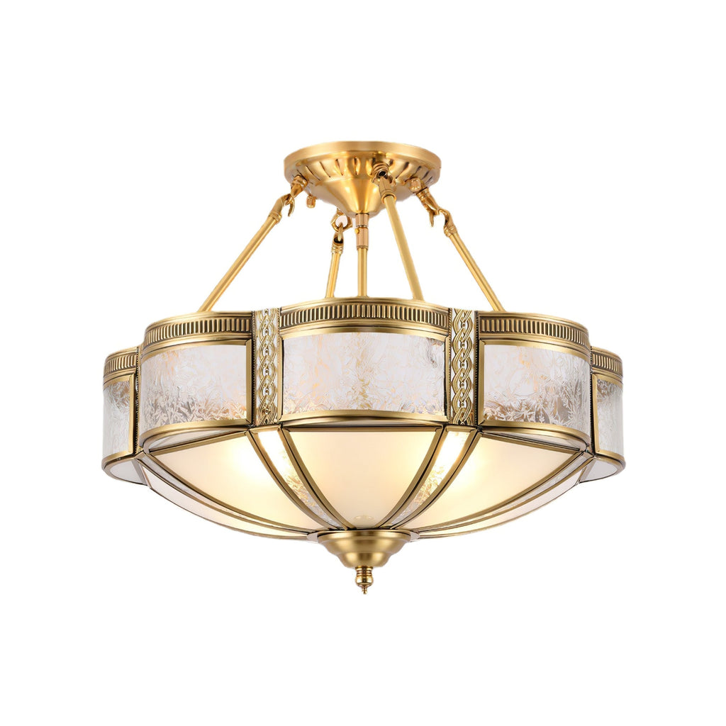 Floral Brass Ceiling Lamp - Vakkerlight