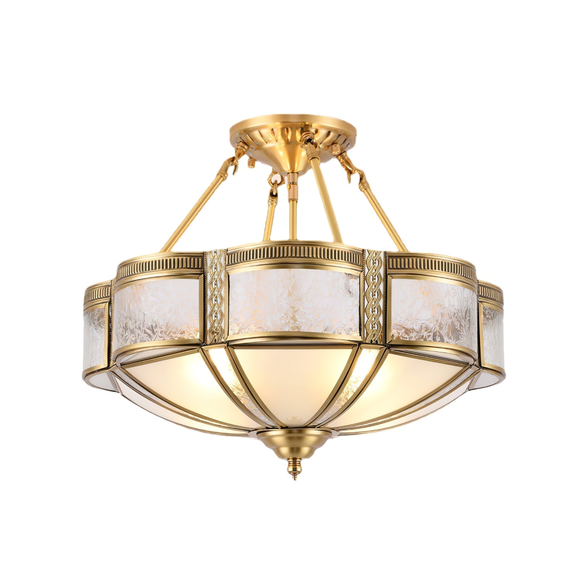 Floral Brass Ceiling Lamp - Vakkerlight